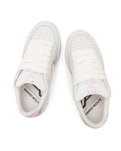 Ambition Cow Leather & Mesh White/Pink<Naked Wolfe Hot