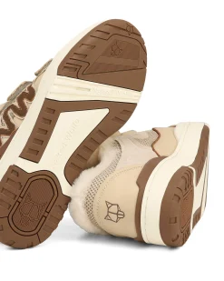 Atlanta Suede/Leather/Mesh Off White/Brown<Naked Wolfe Cheap
