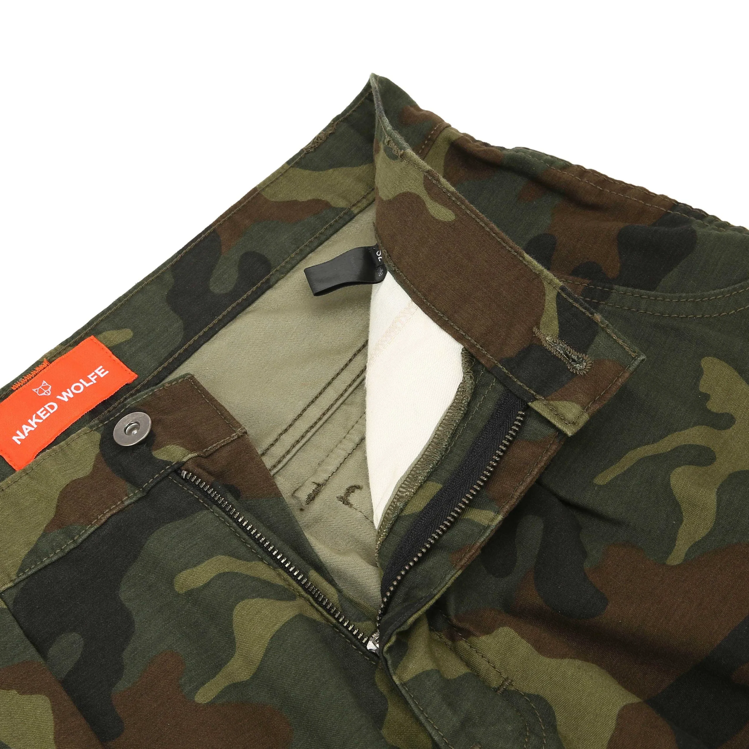 Baggy Pocket Cargo Pants Camo<Naked Wolfe Best Sale
