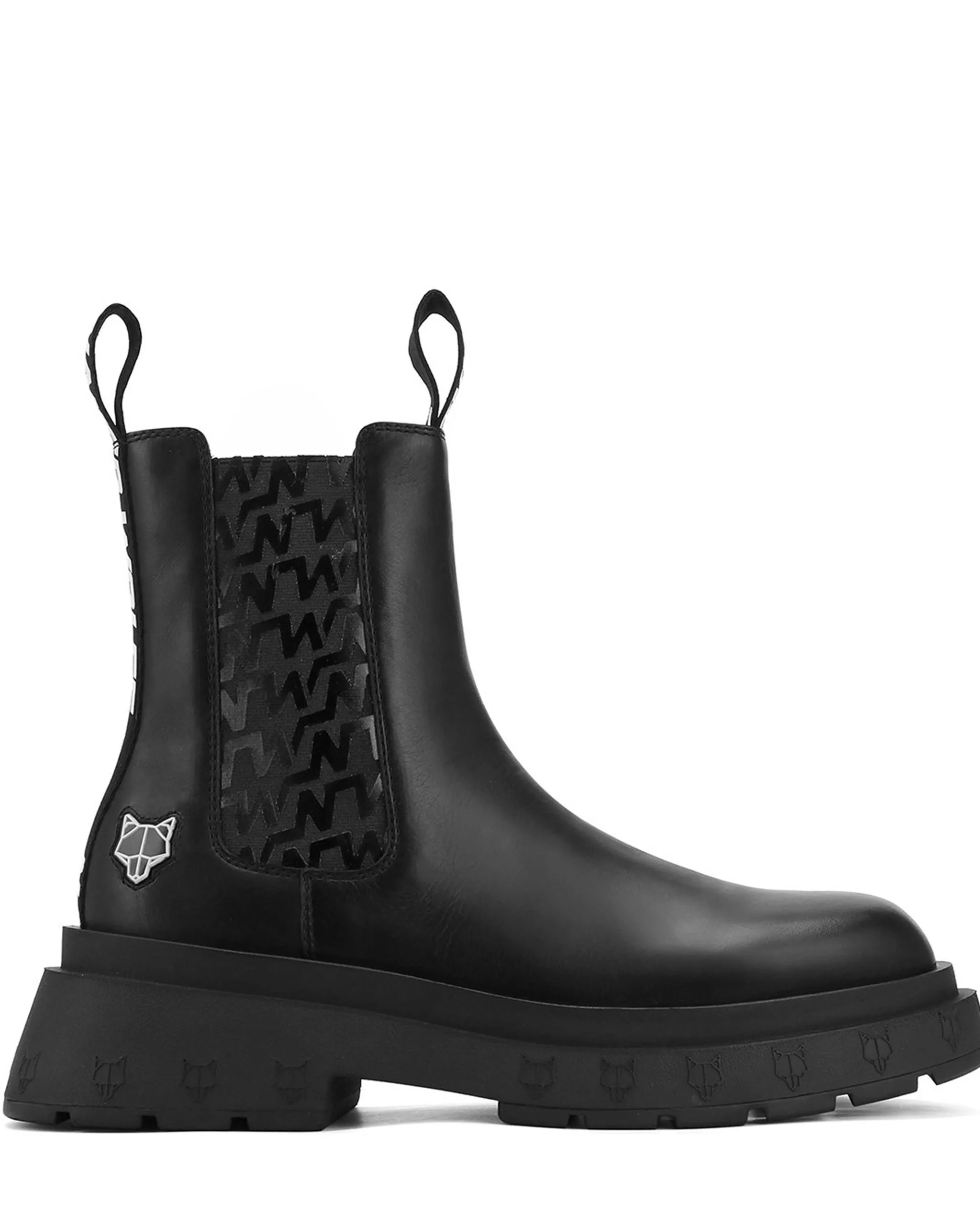 Caution Black Leather<Naked Wolfe New