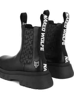 Caution Black Leather<Naked Wolfe New