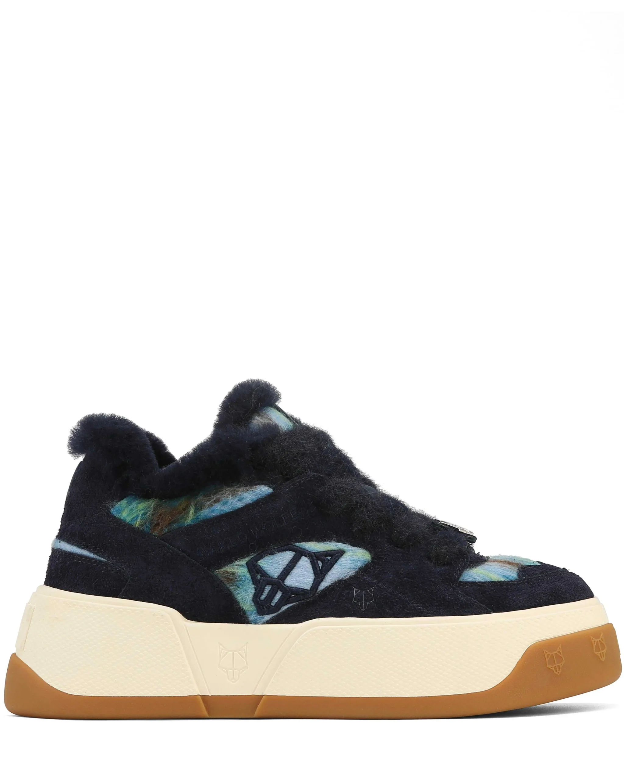 Crash Hairy Cow Suede/Wool Blue<Naked Wolfe Hot
