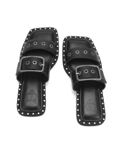 Daisy Black Leather<Naked Wolfe Discount