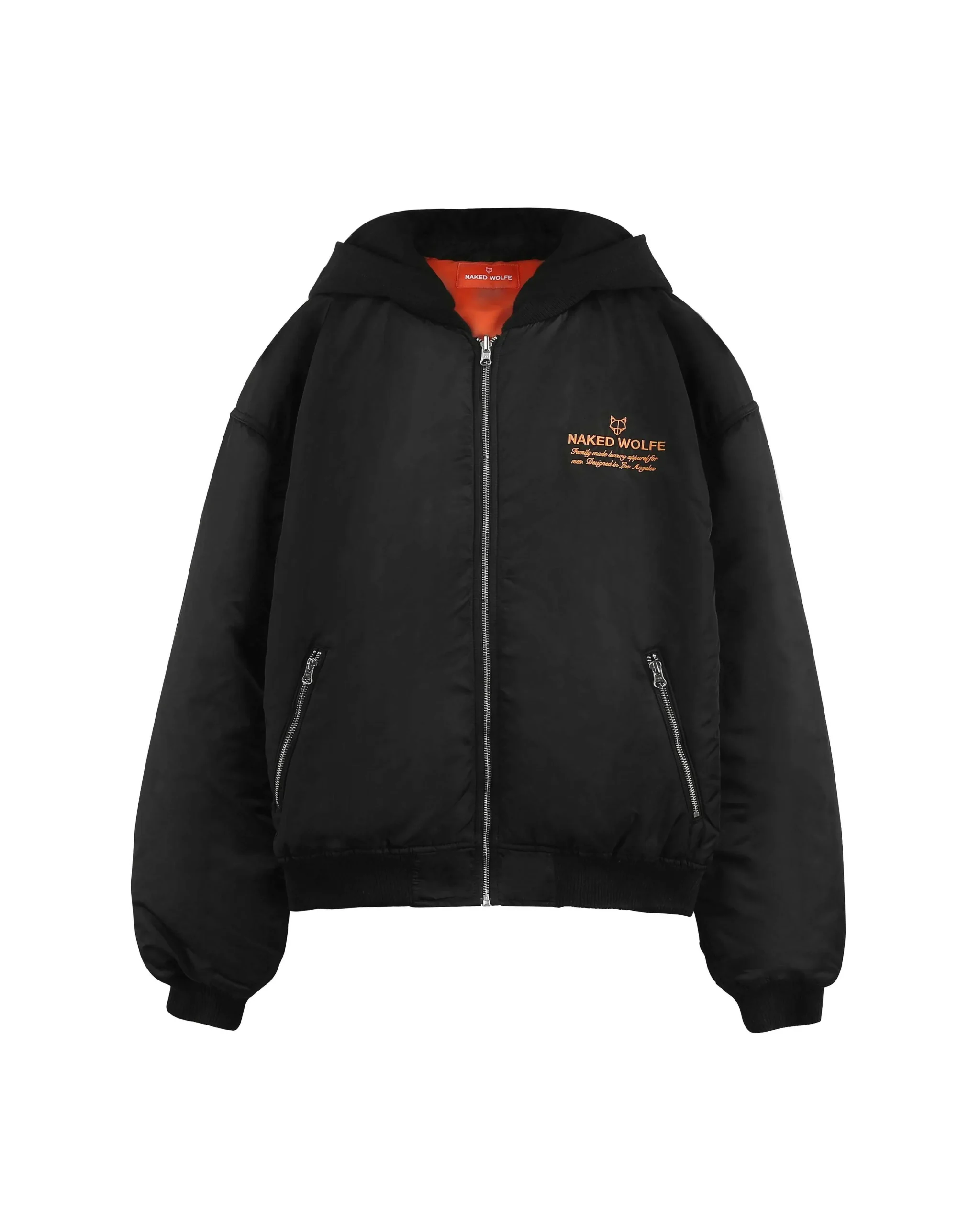 Double Sided Bomber Jacket Black/Orange<Naked Wolfe Store
