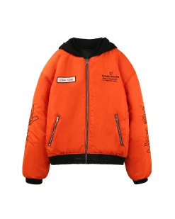 Double Sided Bomber Jacket Black/Orange<Naked Wolfe Store