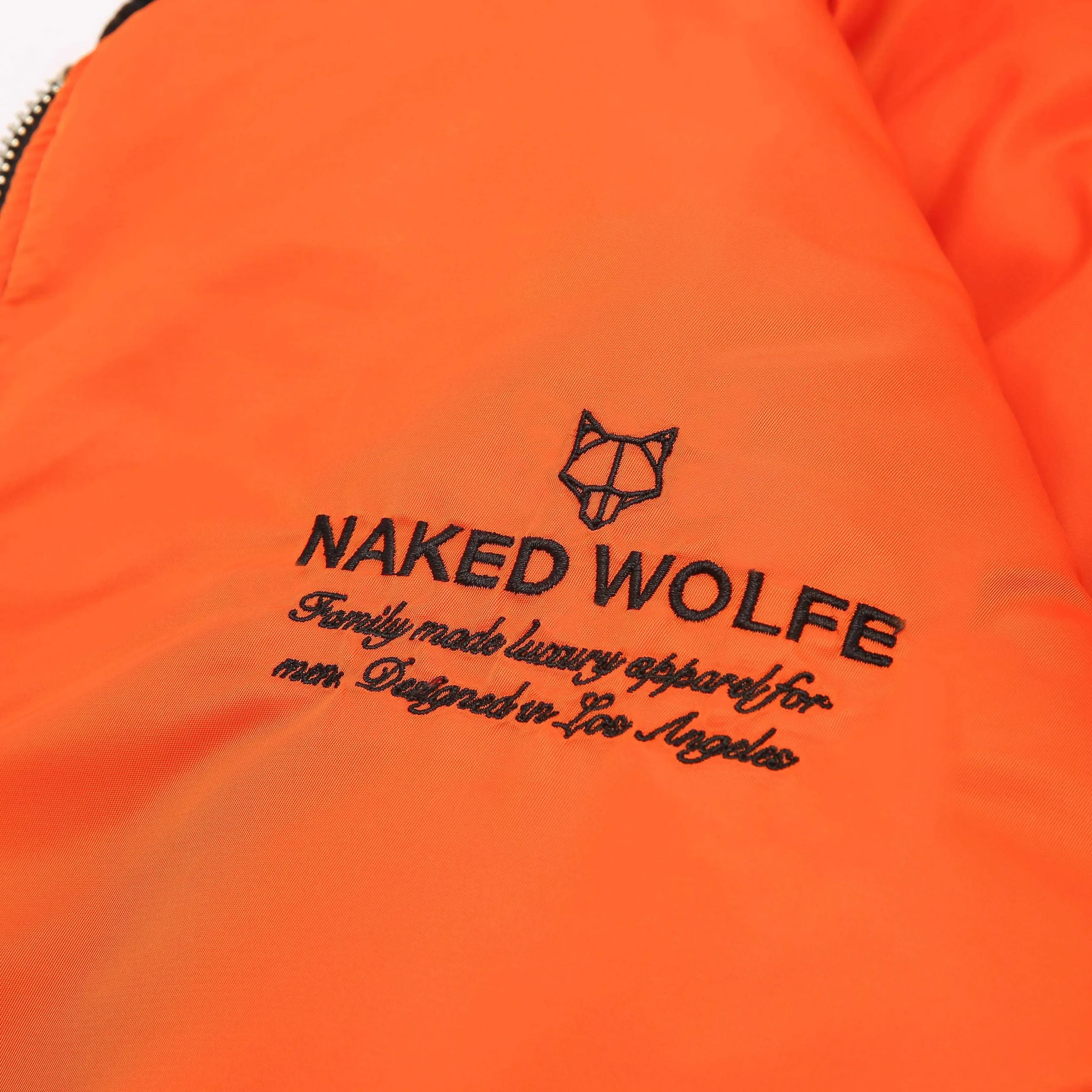 Double Sided Bomber Jacket Black/Orange<Naked Wolfe Store