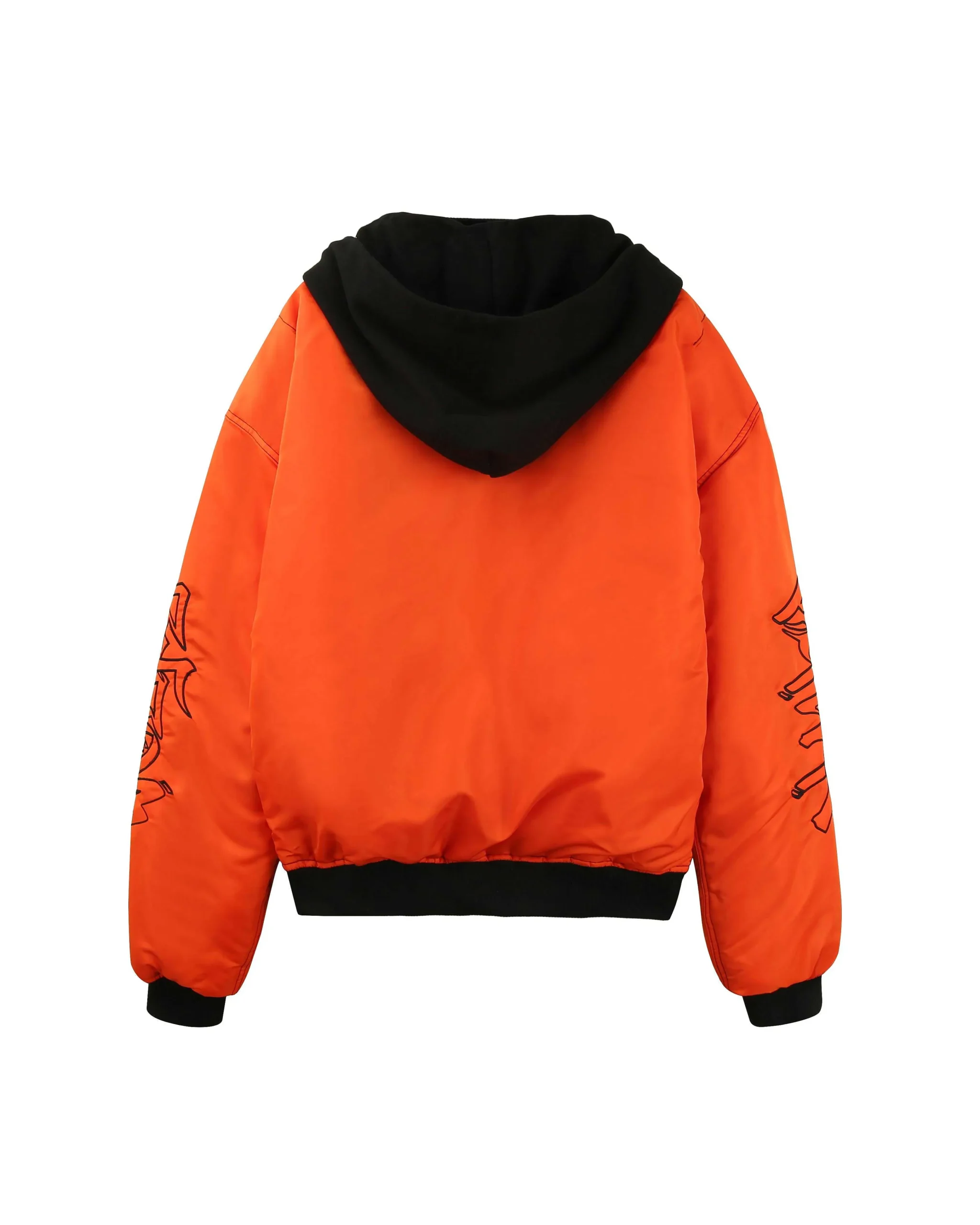 Double Sided Bomber Jacket Black/Orange<Naked Wolfe Store