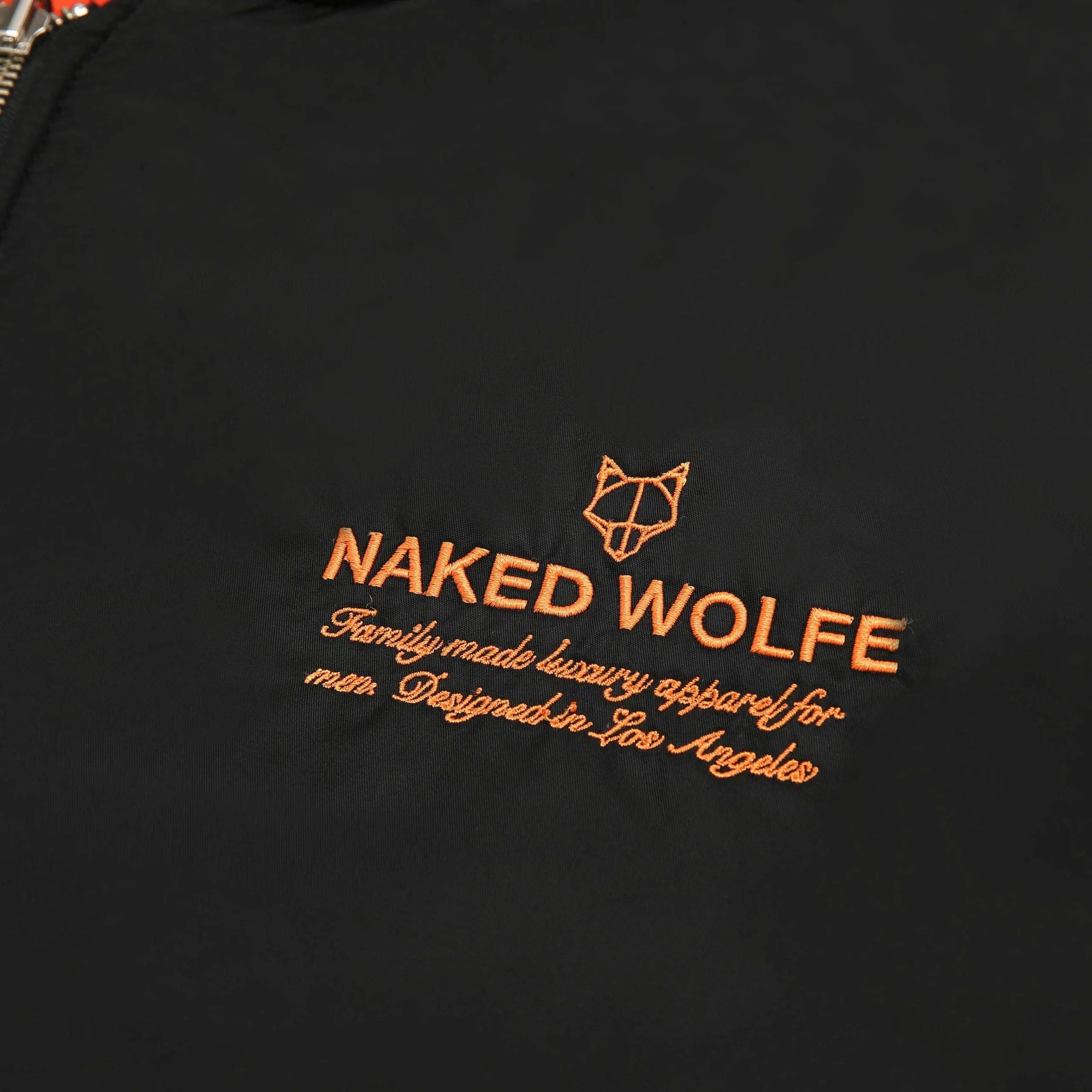 Double Sided Bomber Jacket Black/Orange<Naked Wolfe Store