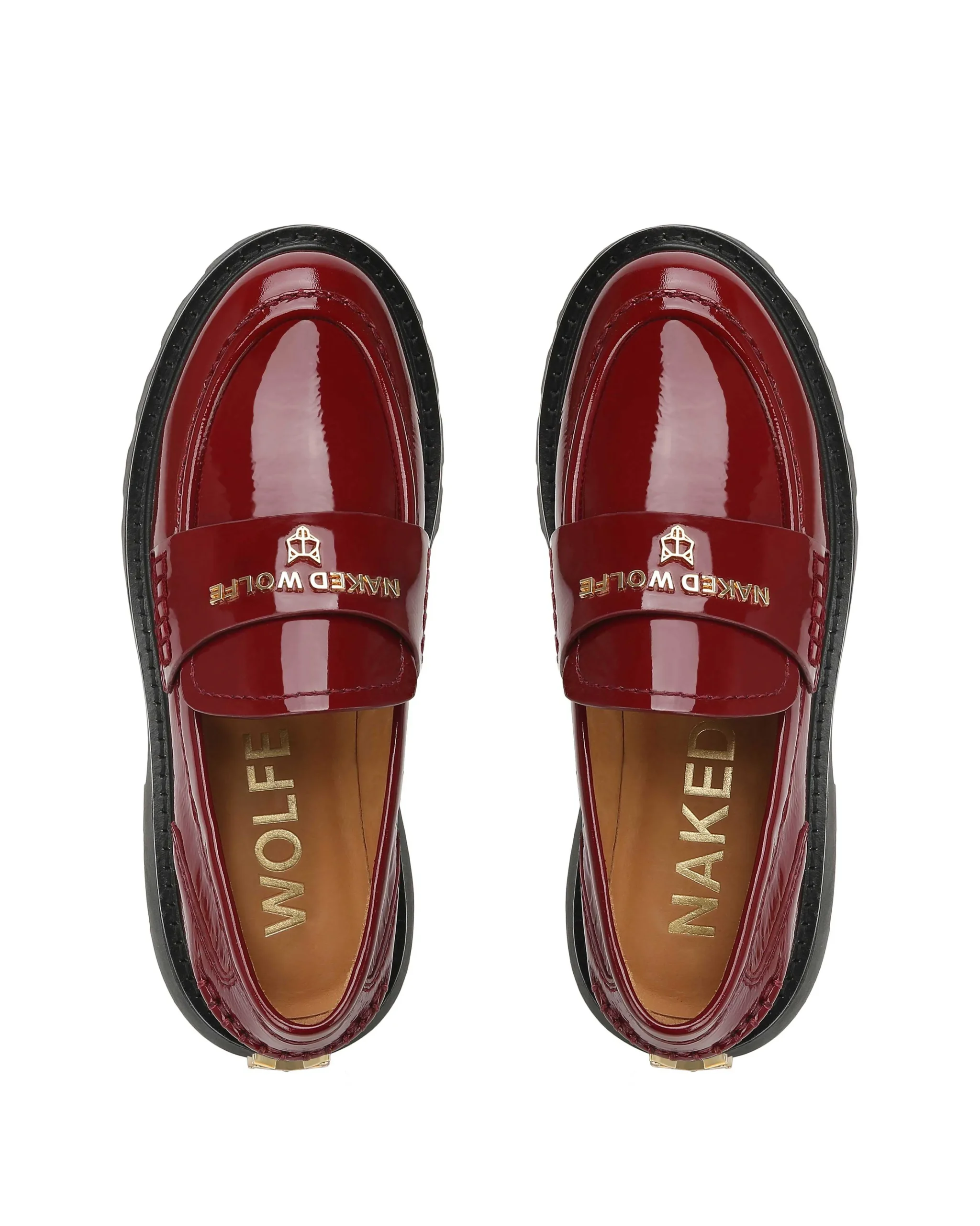Flawed Burgundy Crinkle Patent Leather<Naked Wolfe Outlet