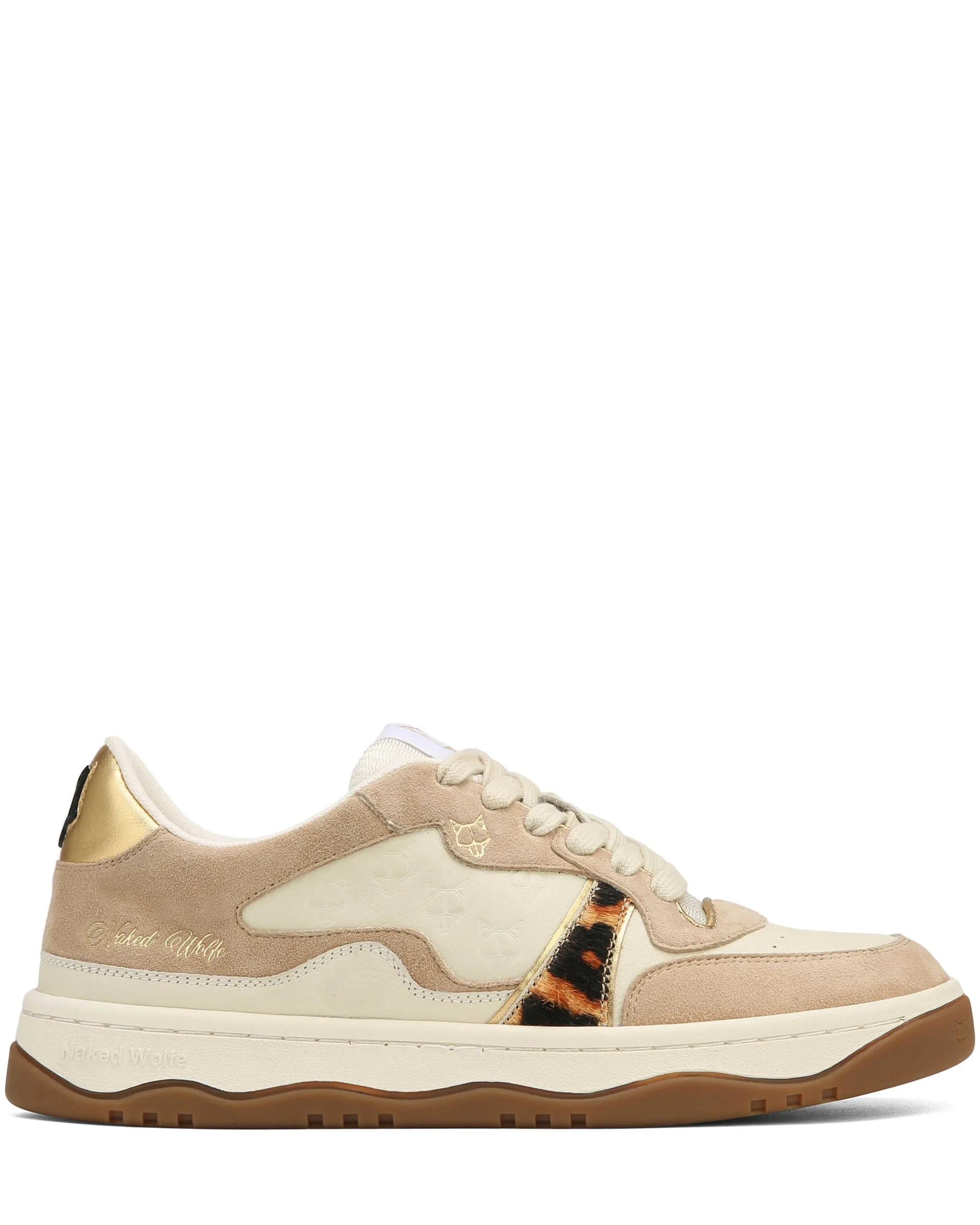 Flight Genysis Leather/Suede Off White/Leopard<Naked Wolfe Cheap