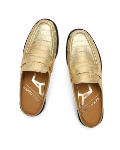 Gleam Eel Print Leather Gold<Naked Wolfe New