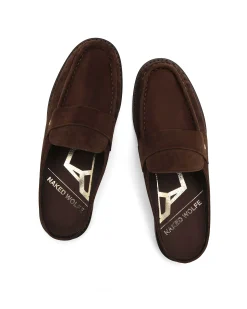 Gleam Kid Suede Brown<Naked Wolfe Fashion