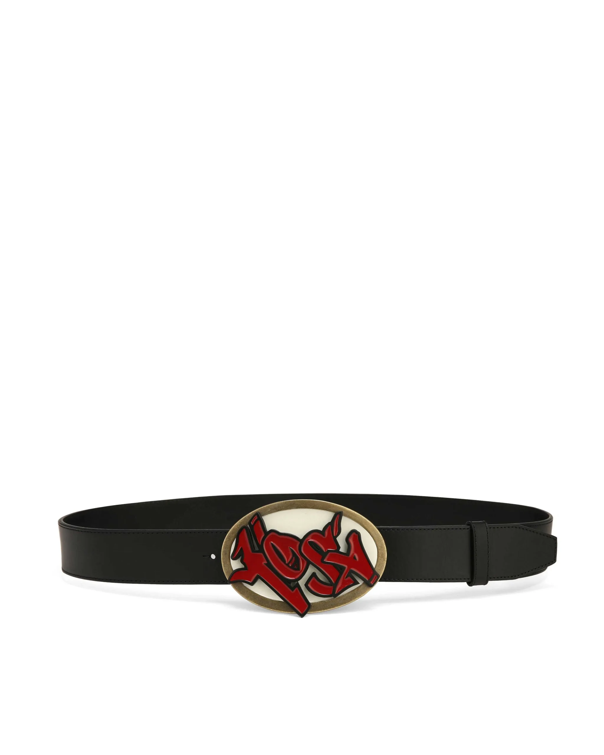 Kosa Belt Black Leather<Naked Wolfe Fashion