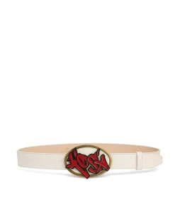 Kosa Belt White Leather<Naked Wolfe Shop