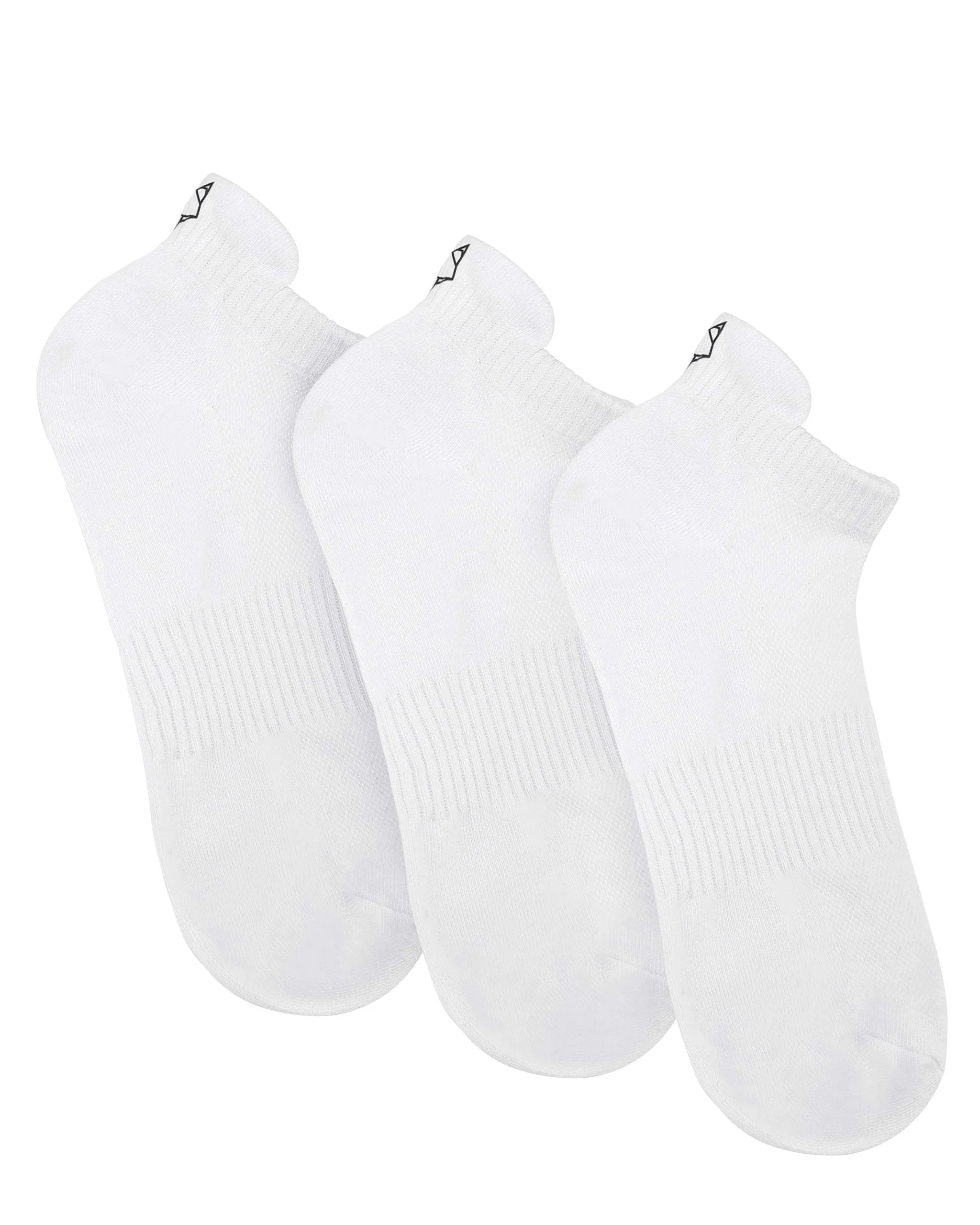 3 Pack Mens Egyptian Cotton Ankle Socks White<Naked Wolfe Hot