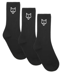 3 Pack Mens Egyptian Cotton Socks Black<Naked Wolfe Outlet