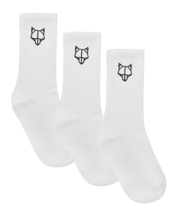 3 Pack Mens Egyptian Cotton Socks White<Naked Wolfe Store