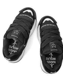 Slider Laces Solid Black<Naked Wolfe Store