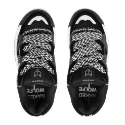 Slider Laces Zig Zag Black/White<Naked Wolfe Outlet
