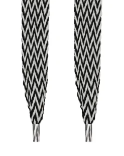 Slider Laces Zig Zag Black/White<Naked Wolfe Outlet