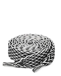 Slider Laces Zig Zag Black/White<Naked Wolfe Outlet