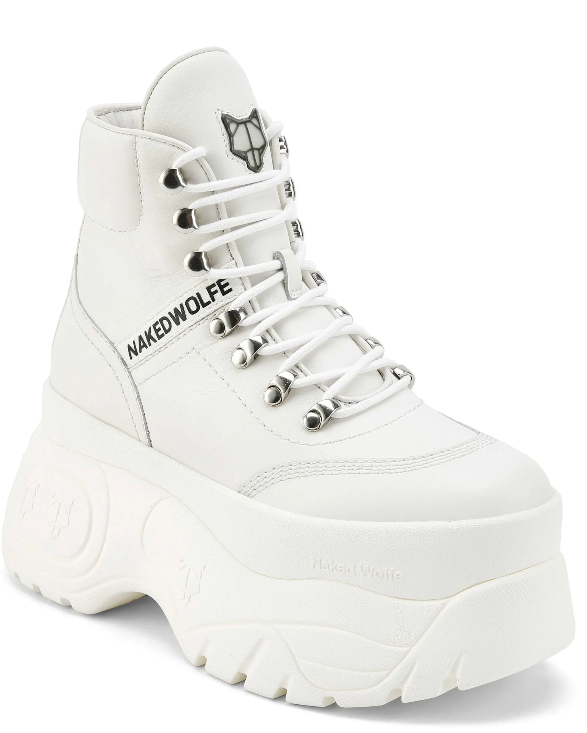 Spike White Leather<Naked Wolfe Shop