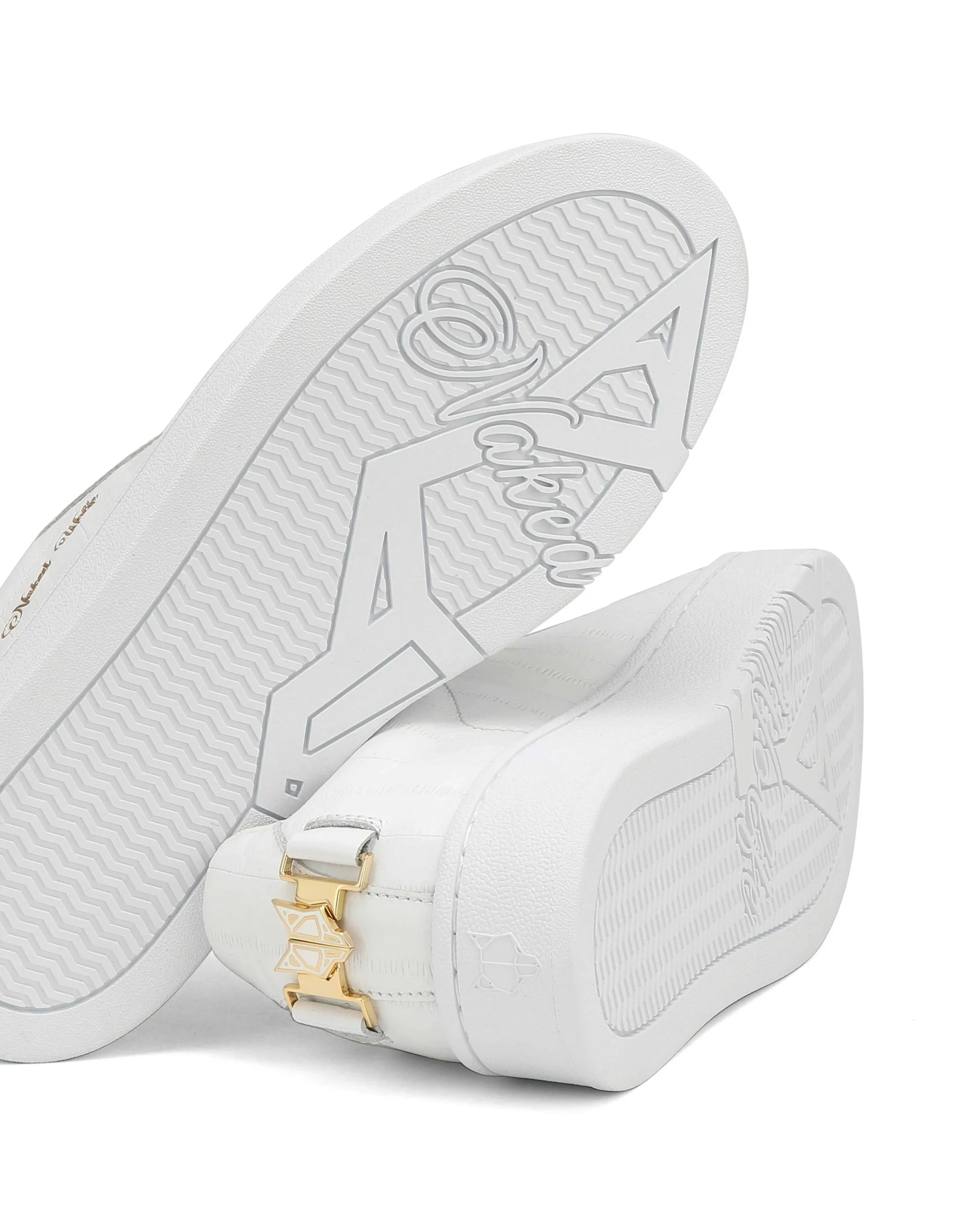 Suri Eel Print Leather White<Naked Wolfe Fashion
