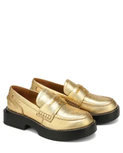 Swan Eel Print Leather Gold<Naked Wolfe Online