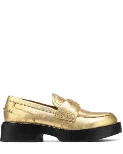 Swan Eel Print Leather Gold<Naked Wolfe Online